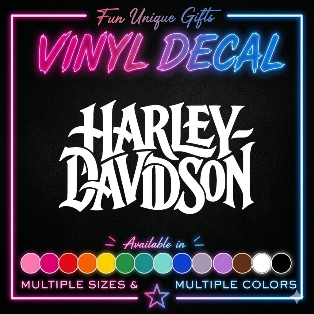 Harley Vinyl Decal Sticker -Multiple Colors & Sizes- FREE SHIPPING