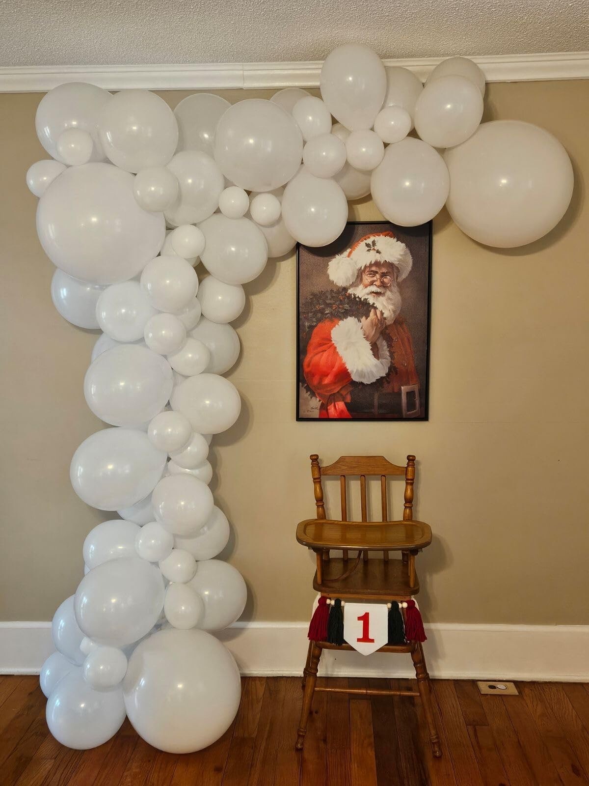 130PCS White Balloons Different Sizes 18" 12" 10" 5" Balloon Garland Arch Kit Pe