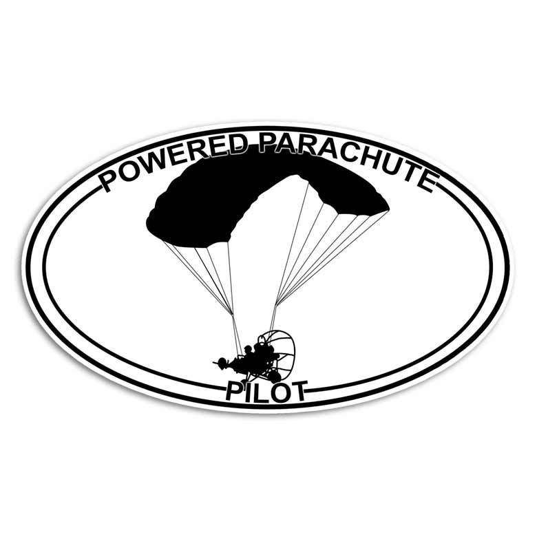 Powered Parachute Pilot Sticker Flying Aircraft Hobby Decal Skydive Flight USA