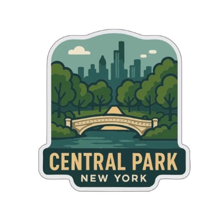 Central Park New York Iron On Heat Transfer Vinyl HTV Die-Cut Symbolic Landmark