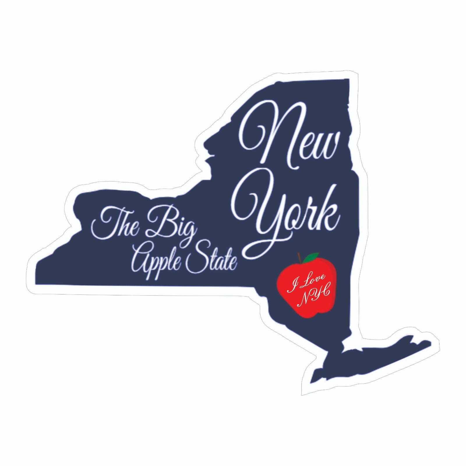 New York The Big Apple State I Love NYC Sticker Decal Bumper Sticker