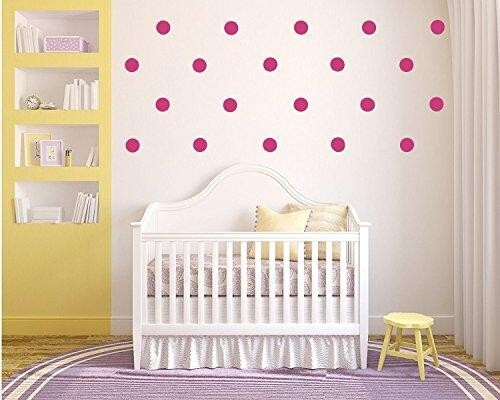 Confetti Vinyl Polka Dot Wall Decals – 35 count of 3" dots (Pink)- FREE SHIPPING
