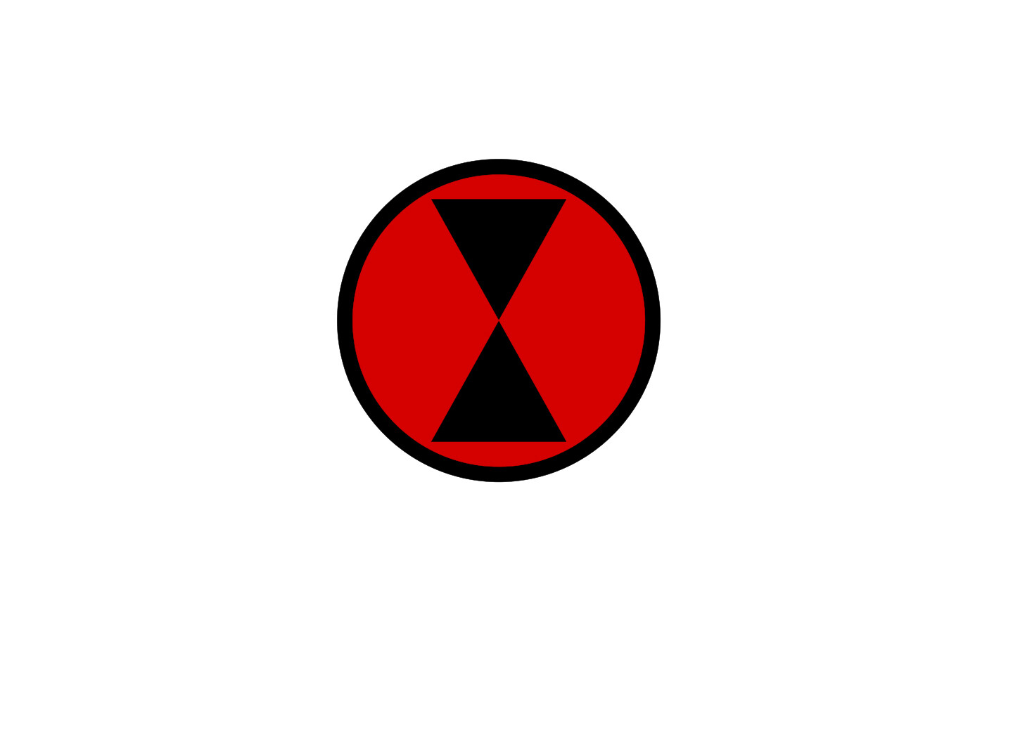 7th INFANTRY DIVISION Hour Glass Vinyl Window Decal/Sticker