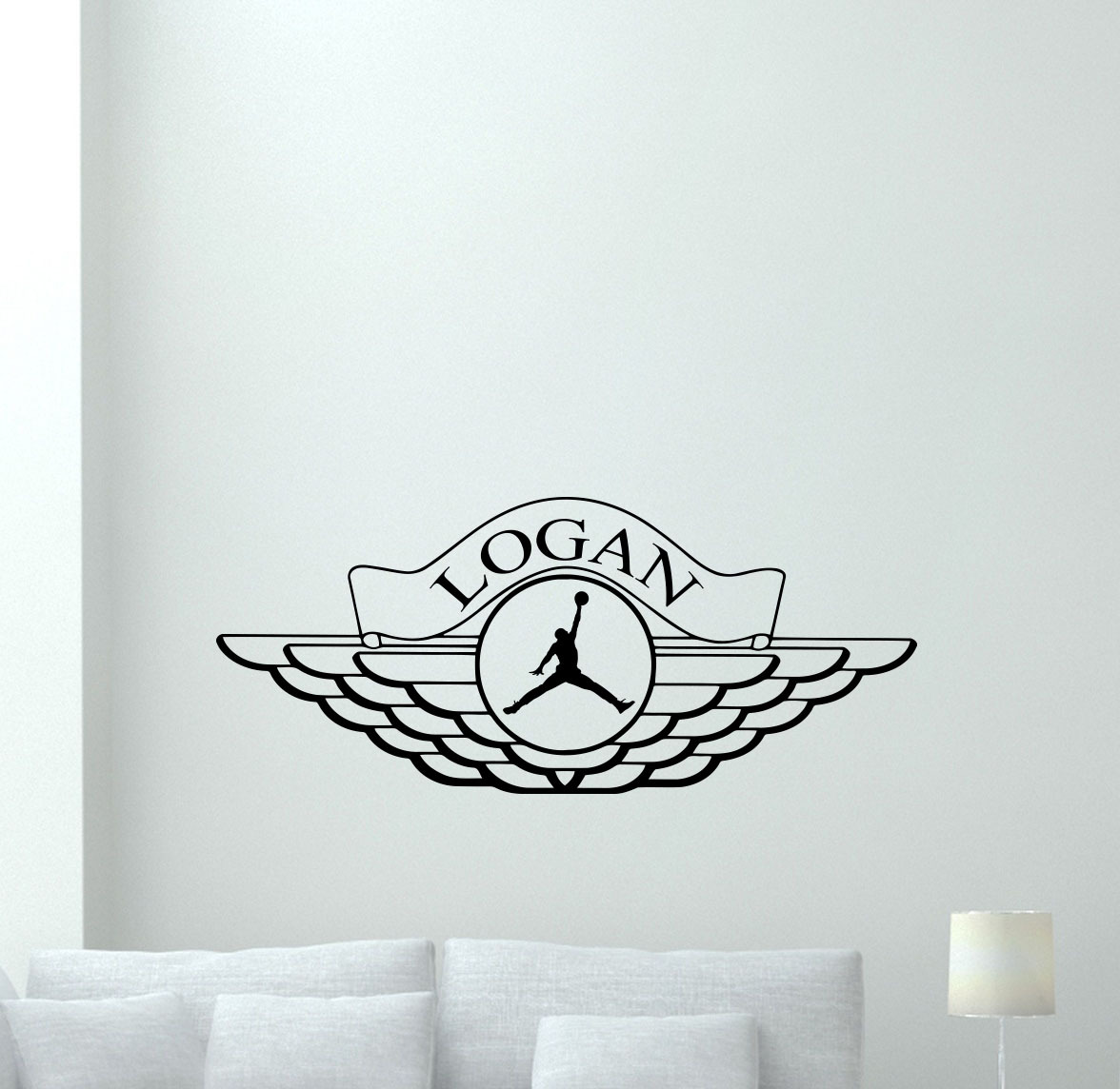 Personalized Name Air Jordan Wall Decal Basketball Vinyl Sticker Custom 148nnn