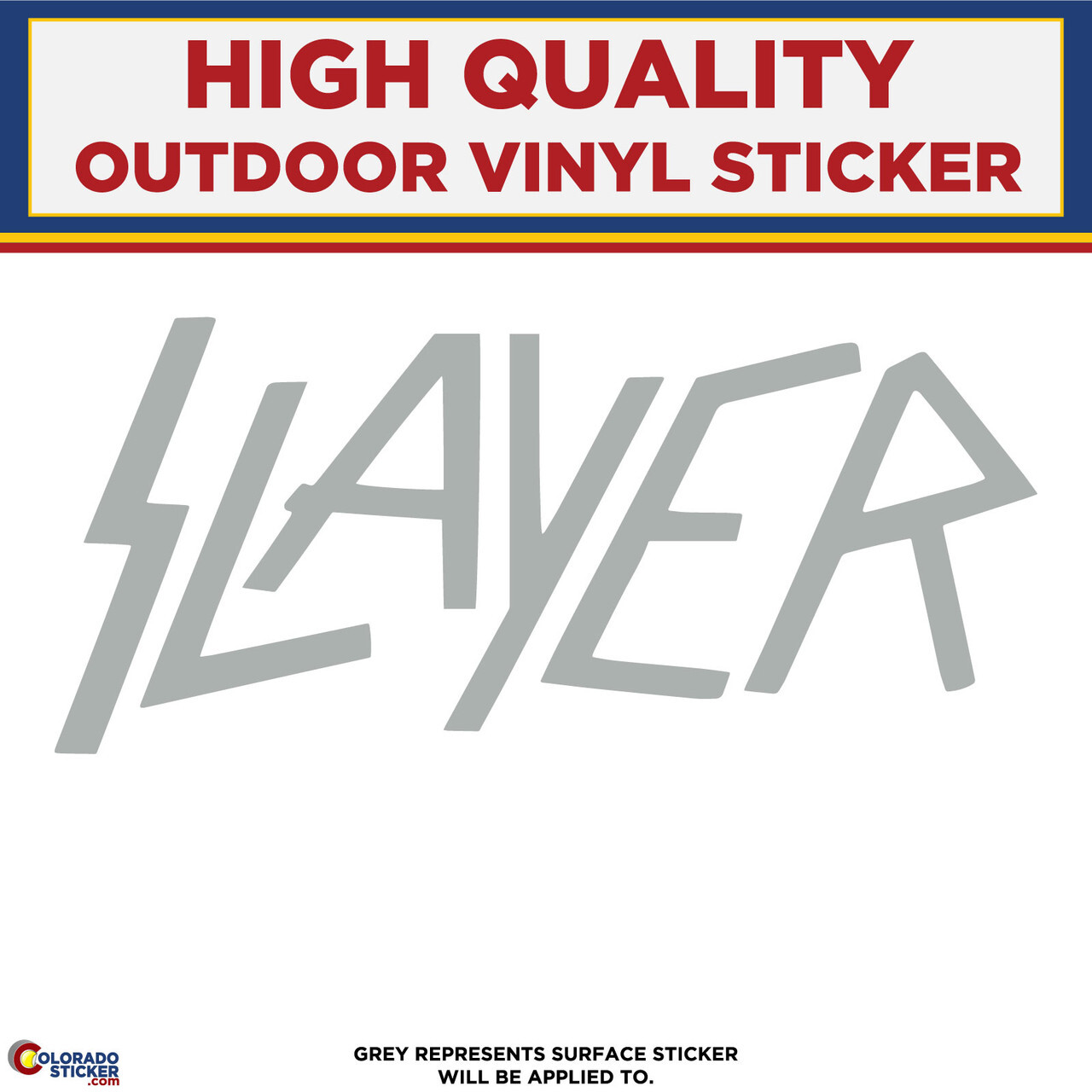 Slayer Text, Die Cut High Quality Vinyl Stickers