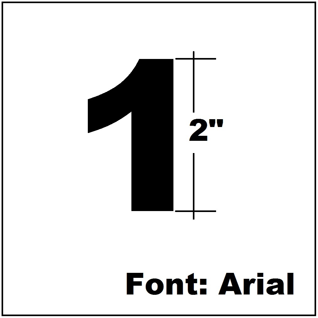 Lot of 40 – 2" Black Vinyl Mailbox, Tool Box, Locker Numbers Decal Stickers