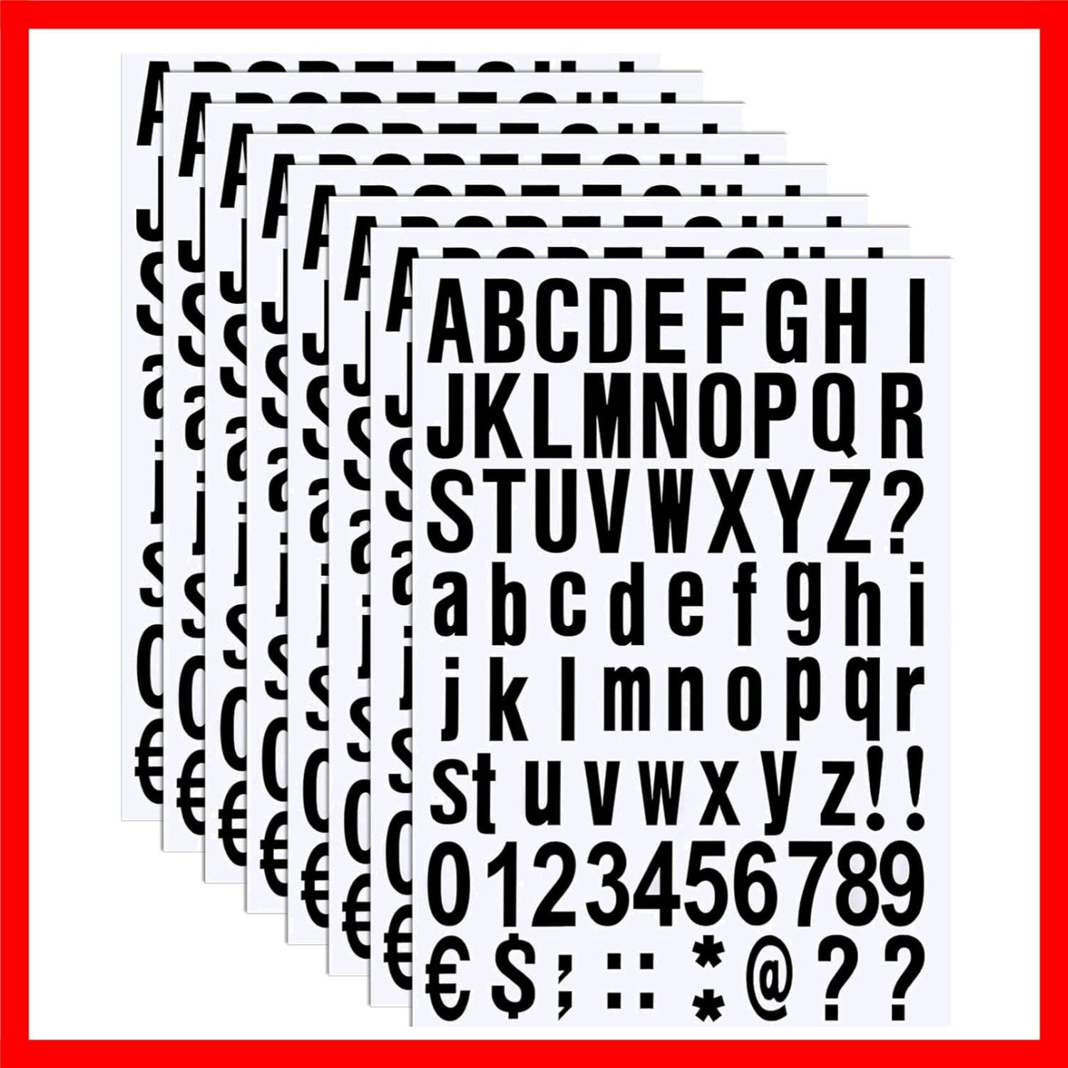 8 Sheets Self Adhesive Vinyl Letters Numbers Kit, Mailbox Numbers Sticker for…