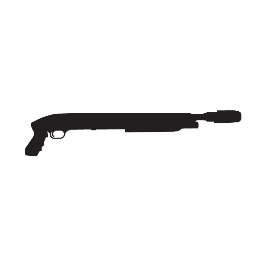 Tactical Shotgun – Vinyl Decal Sticker – Multiple Colors & Sizes – ebn2998