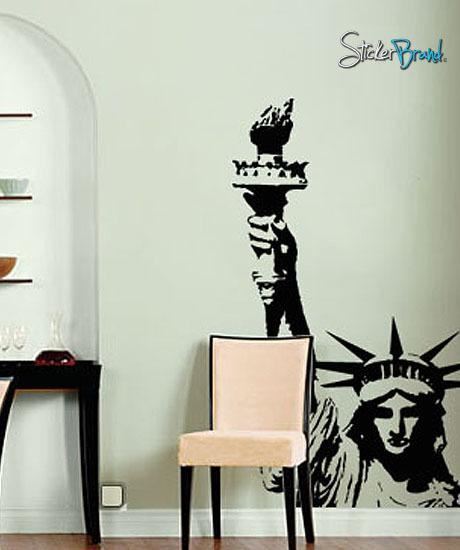 Large Statue of Liberty Wall Decal Sticker. New York City Decor NYC NY #136