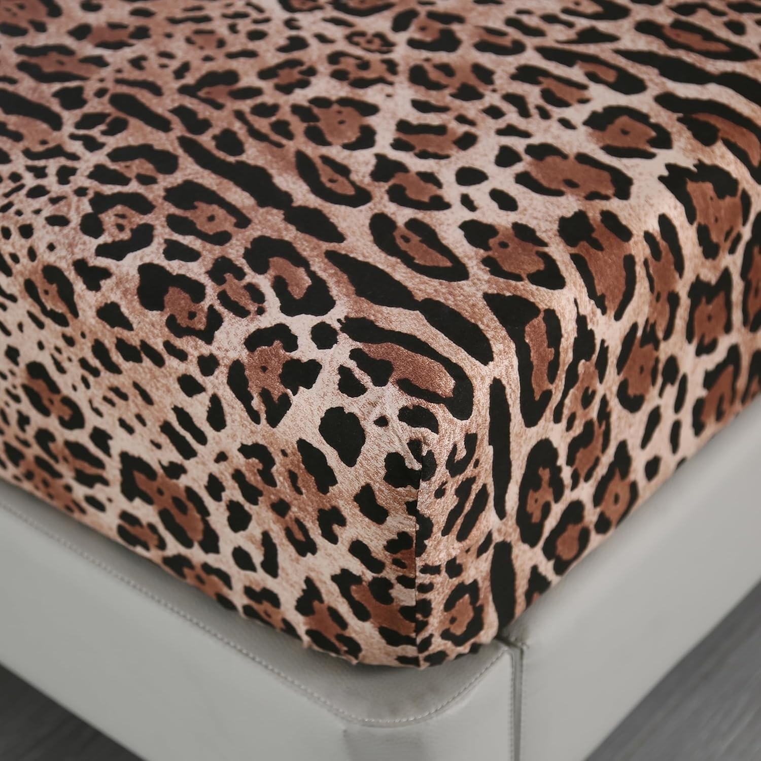 SDY 4PCS Cheetah Bedding Sheets Full Leopard Print Sheet Set Included 1 Fitte…