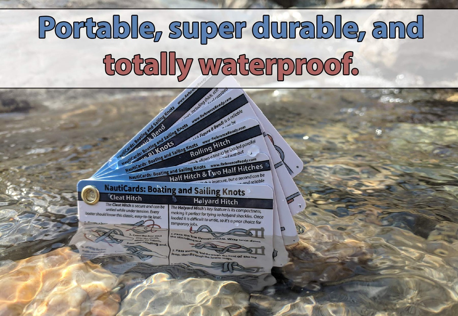 Boating and Sailing Knot Cards – Waterproof Guide to 20 Nautical Knots