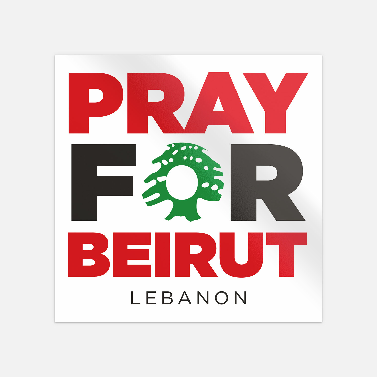 Pray For Beirut Lebanon Slogan Vinyl Sticker Decal