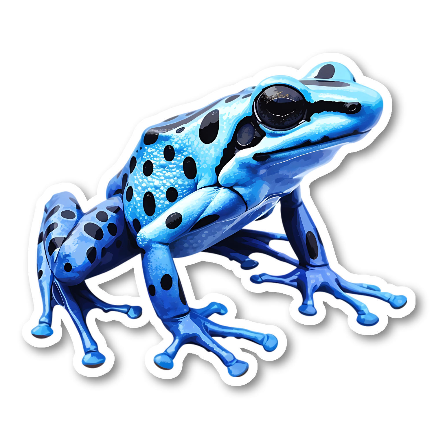 Poison Dart Frog Vinyl Sticker, Water Resistant, Laptop, Water Bottle, Scrapbook