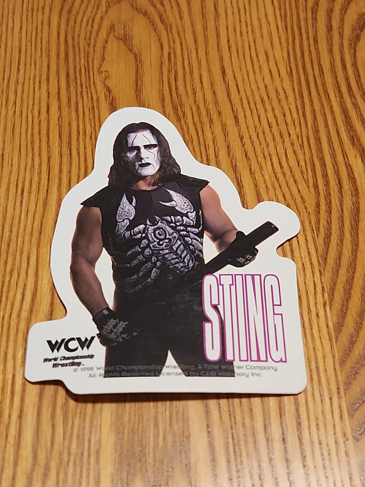 Sting WCW Wrestler Bumper Sticker 1998 World Championship Wrestling Decal