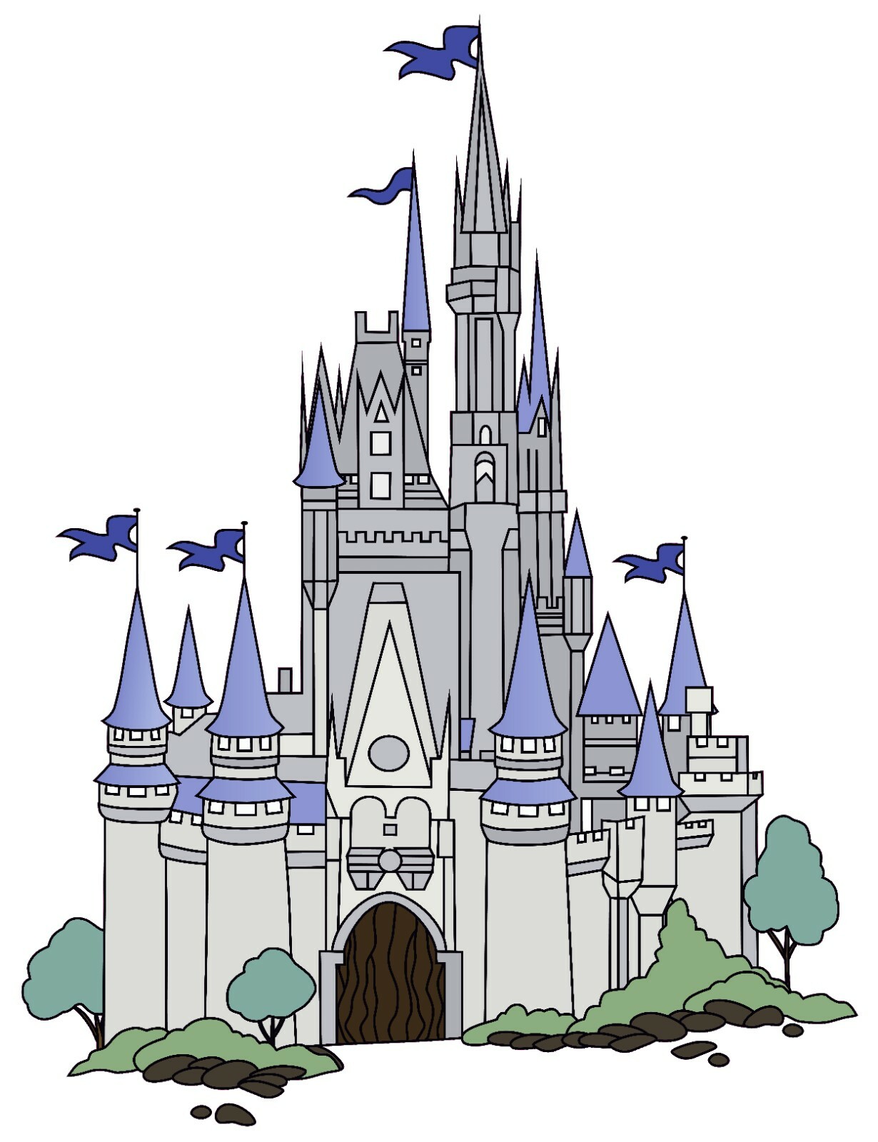 Home Children's Bedroom Playroom Disney Castle Decor Vinyl Wall Art Decal 20×26