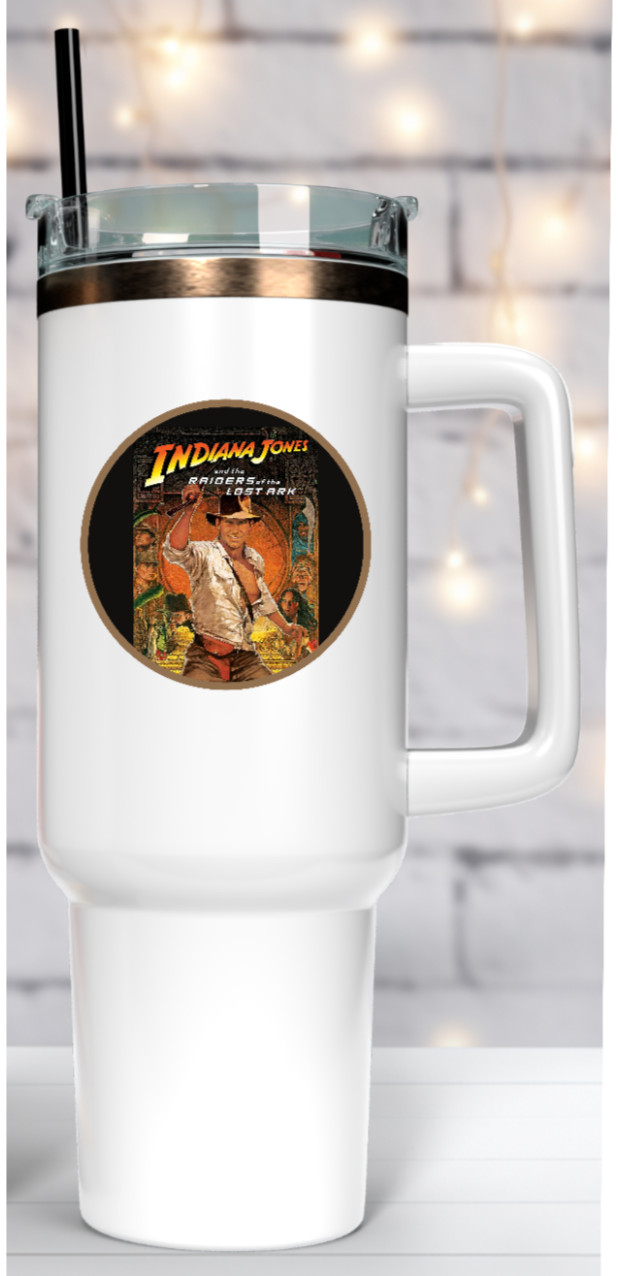 Movie – Indiana Jones – 4" Handmade Vinyl Decal Vehicle Laptop Cooler Cup 26-1