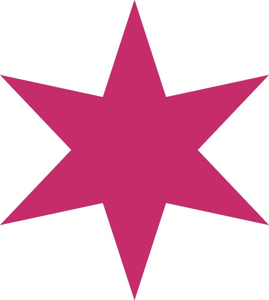 Star Shape 6 Point Vinyl Decal Car Bumper Sticker 6pt Star Wall Art Laptop Label