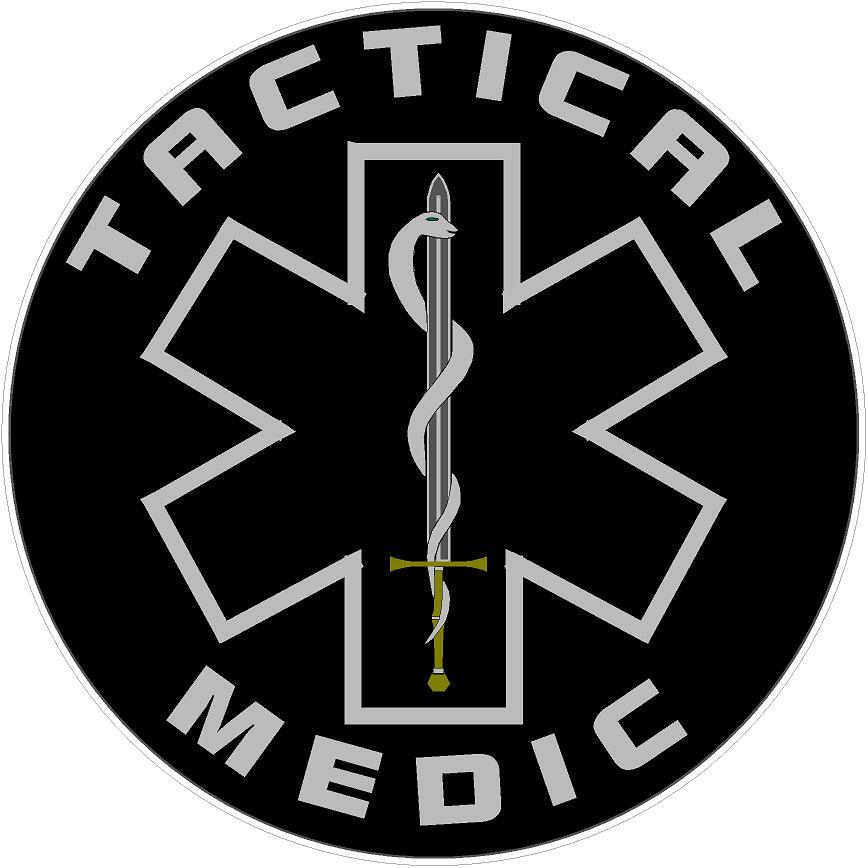 Tactical Medic Reflective Vinyl Decal Sticker Swat SOL EMT EMS Paramedic Rescue