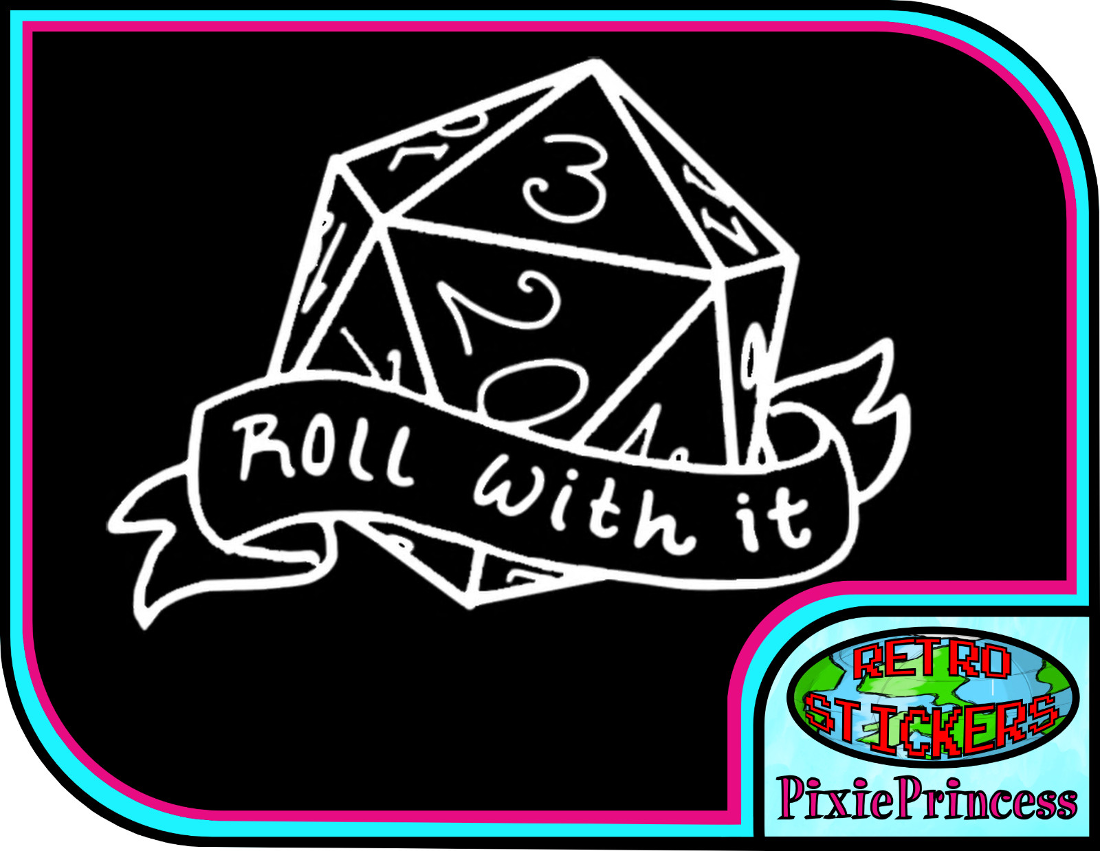 D&D Dungeon Dragons Master D20 N Vinyl Sticker Car Laptop Tablet Window Decal