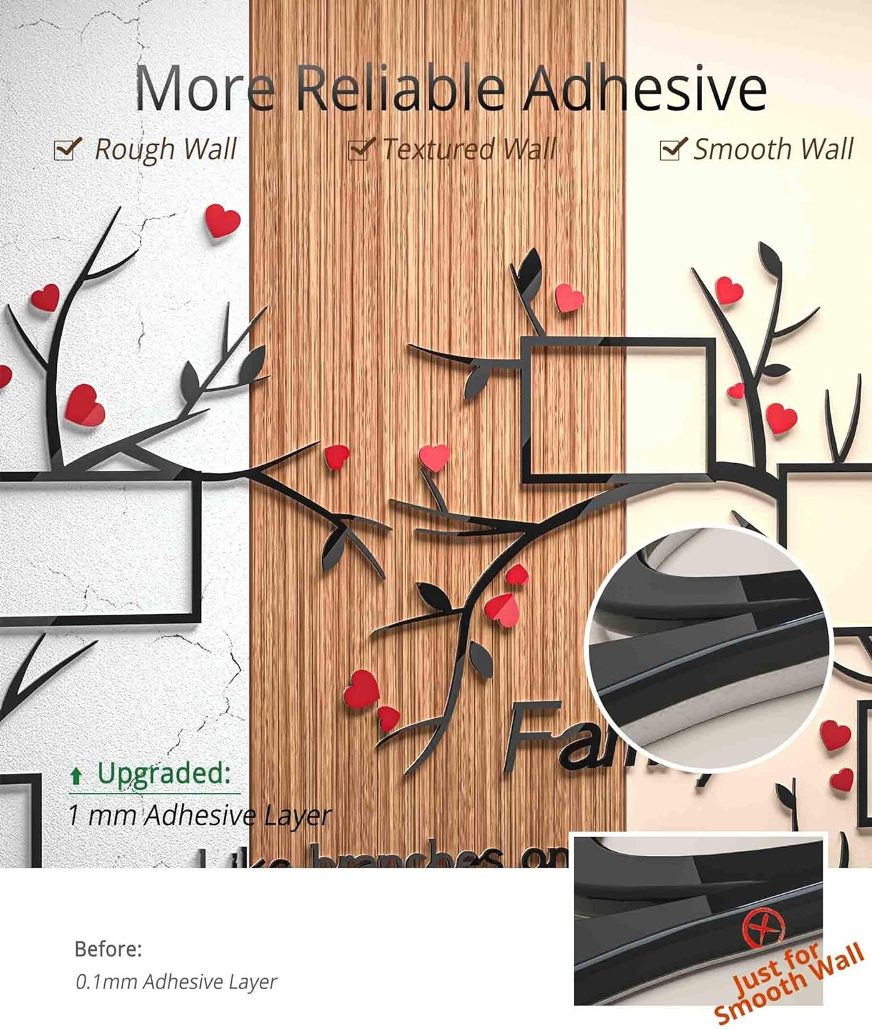 DecorSmart Love Family Tree Wall Decor Picture Frame Collage Multicolor