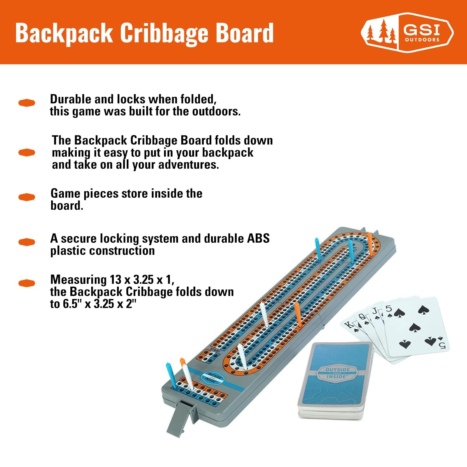 Outside Inside Backpack Cribbage Game for Camping and Travel, Lightweight and…