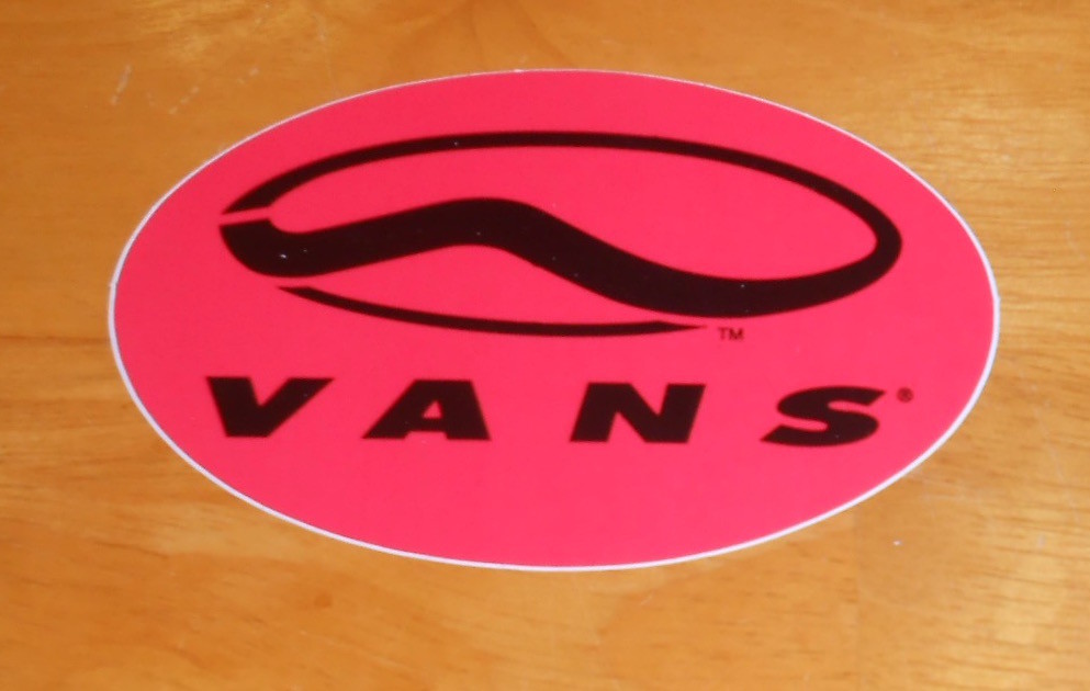 Vans Sticker Original Promo (oval) 4×2.5 (red)