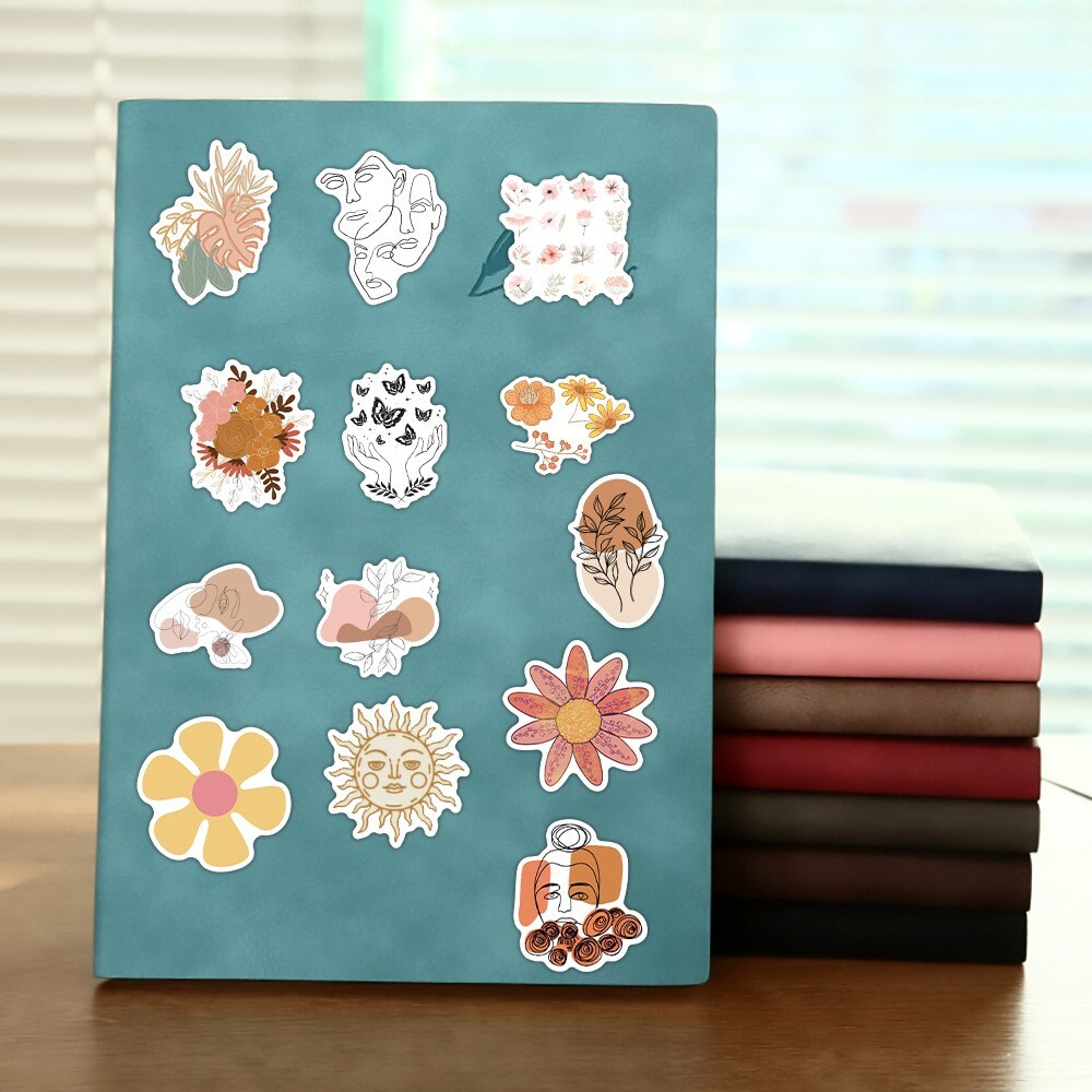 200pcs Retro Cottagecore Vintage Vinyl Sticker Waterproof Decal，#106107186