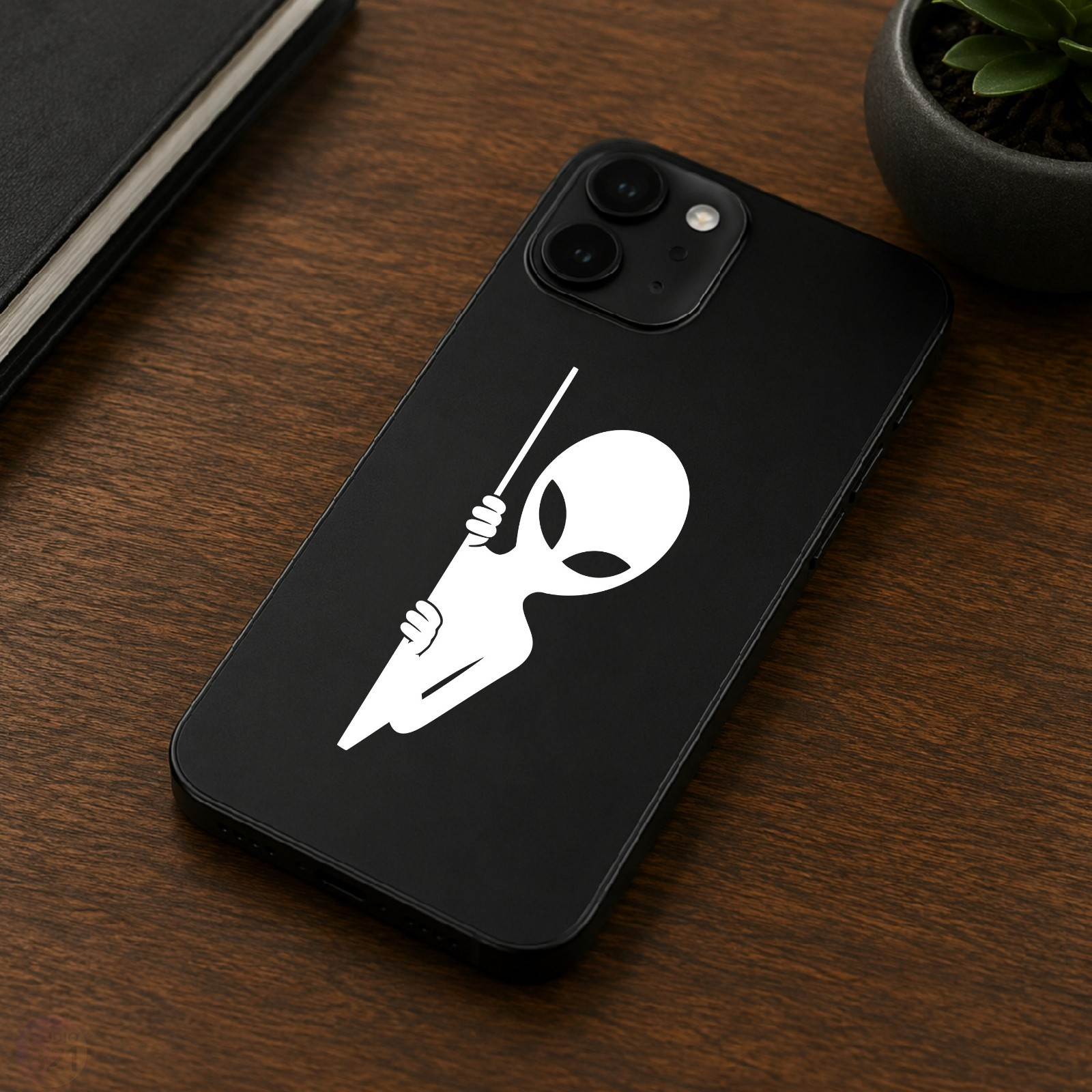 Alien Peeking Vinyl Decal Sticker – UFO – UAP Extraterrestrial Sci‑Fi Car Truck