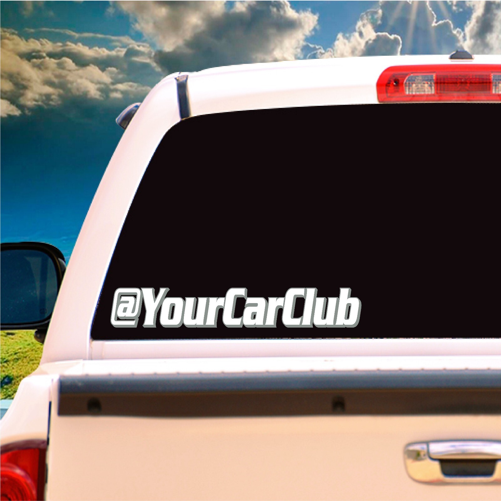Custom Windshield Decal, Personalized Automotive Vinyl text graphic CTDP 2CL