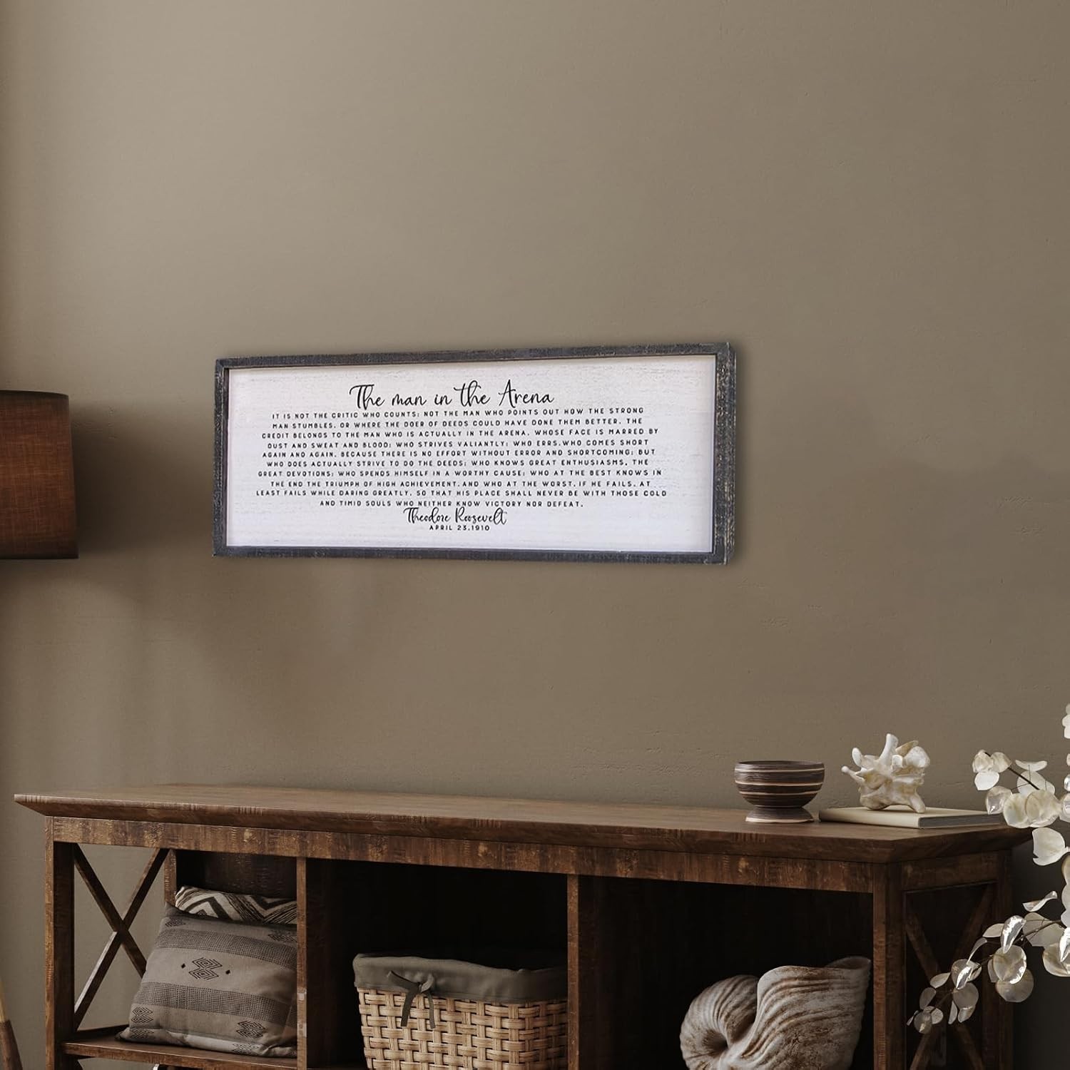 Inspirational Quotes Home Wall Sign 40×15 Retro Office Decor