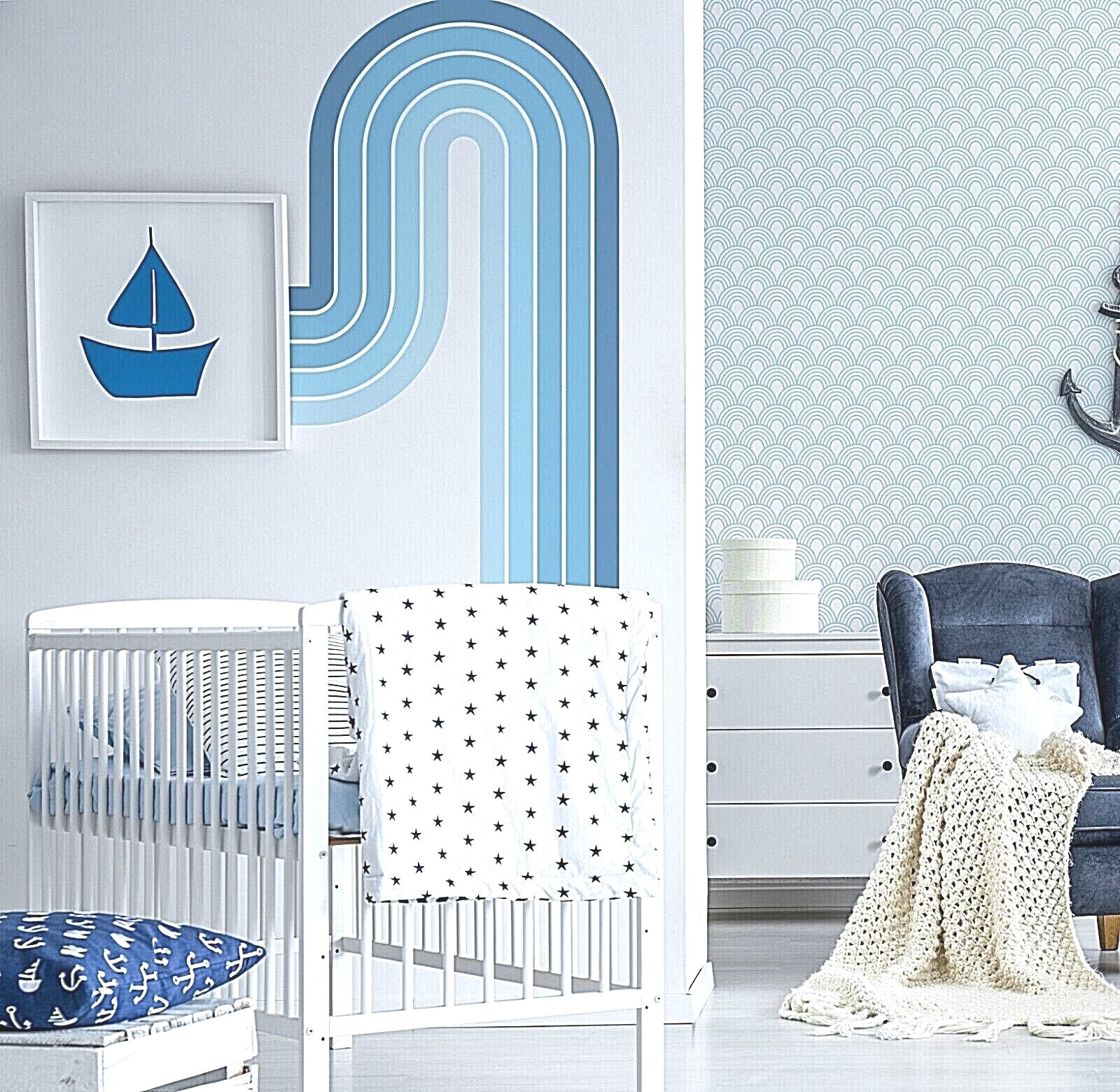 Colorful Fountain Rainbow Wall Decals, Stickers, Mural, Wall Art Decoration 647