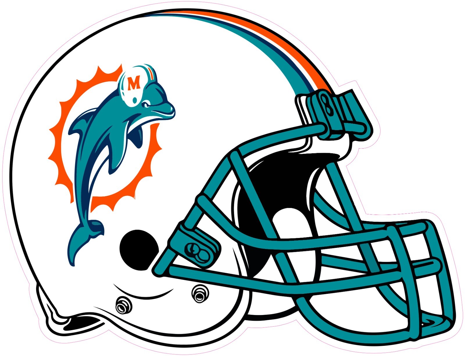 Miami Dolphins Football Vinyl Decal Sticker Car Truck Bumper Tumbler Mug