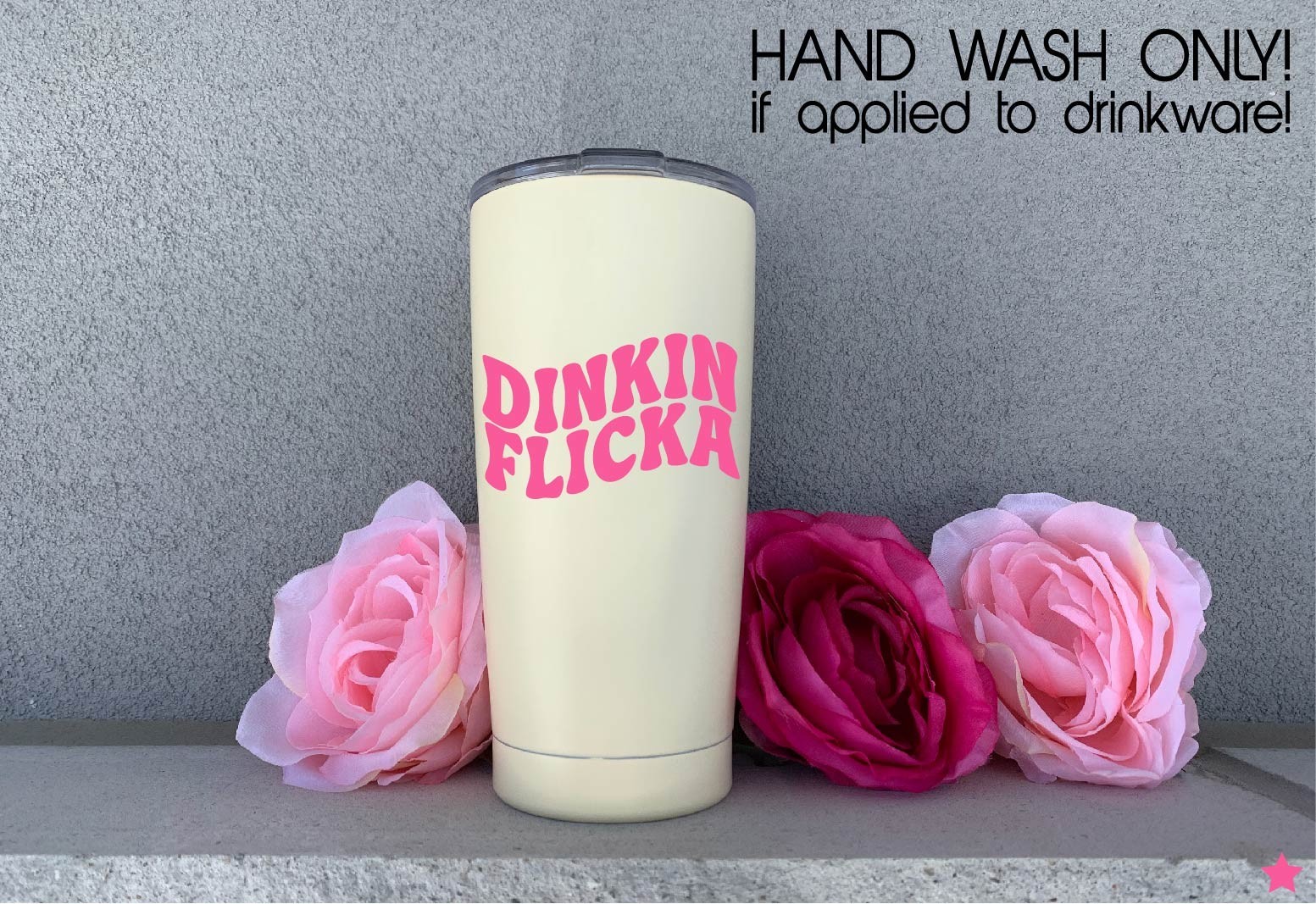 Dinkin Flicka Decal Sticker Retro Wave Office Decor Funny Quote Meme
