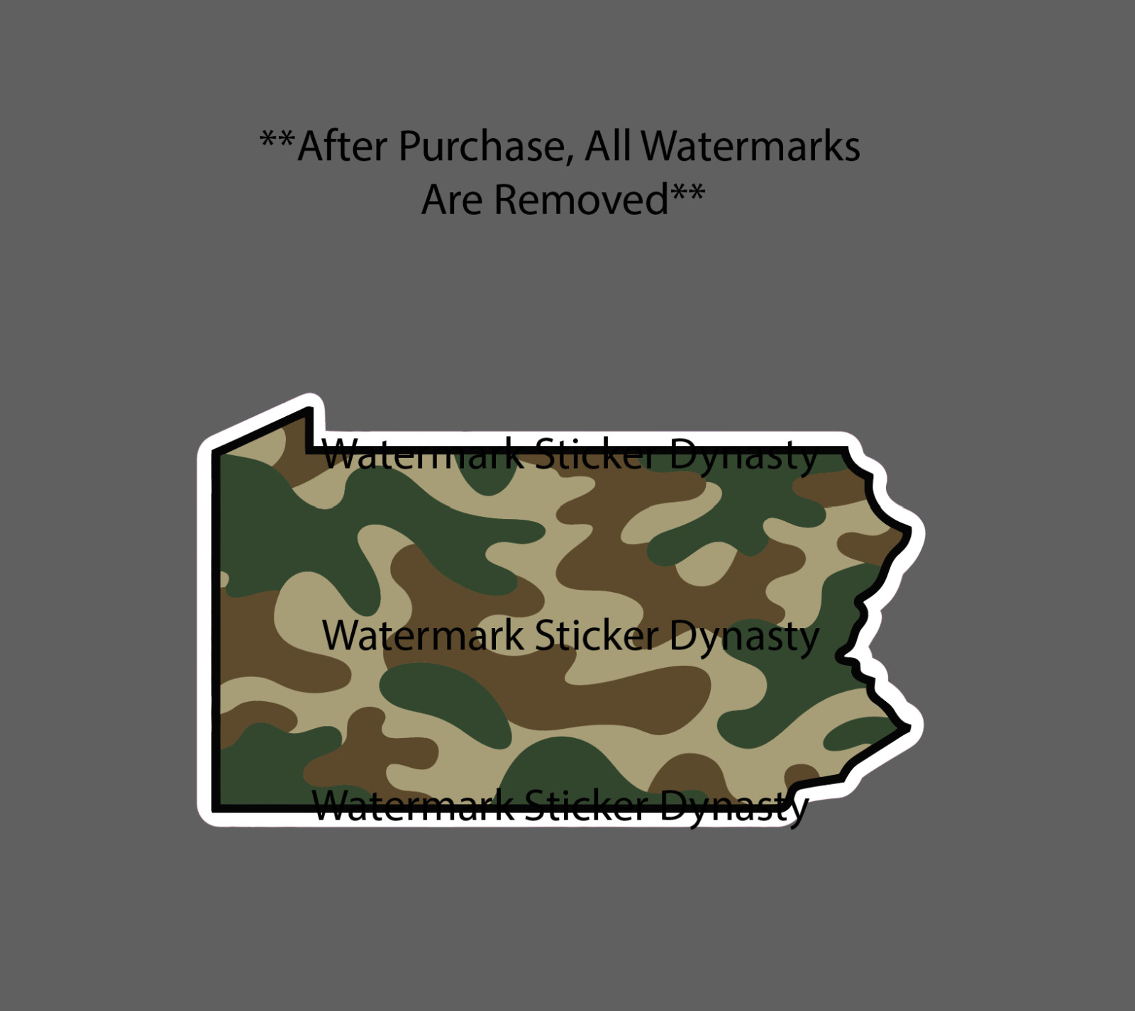 Pennsylvania Sticker Waterproof Decal Camo Outdoor Hunting Fishing Gift NEW