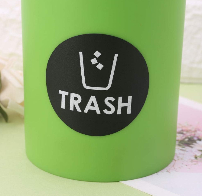 Recycle Trash Symbol Lettering Decals Sticker for Trash Cans Garbage Conta Roll