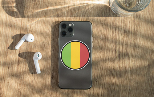 Mali Flag Circle Sticker Decal