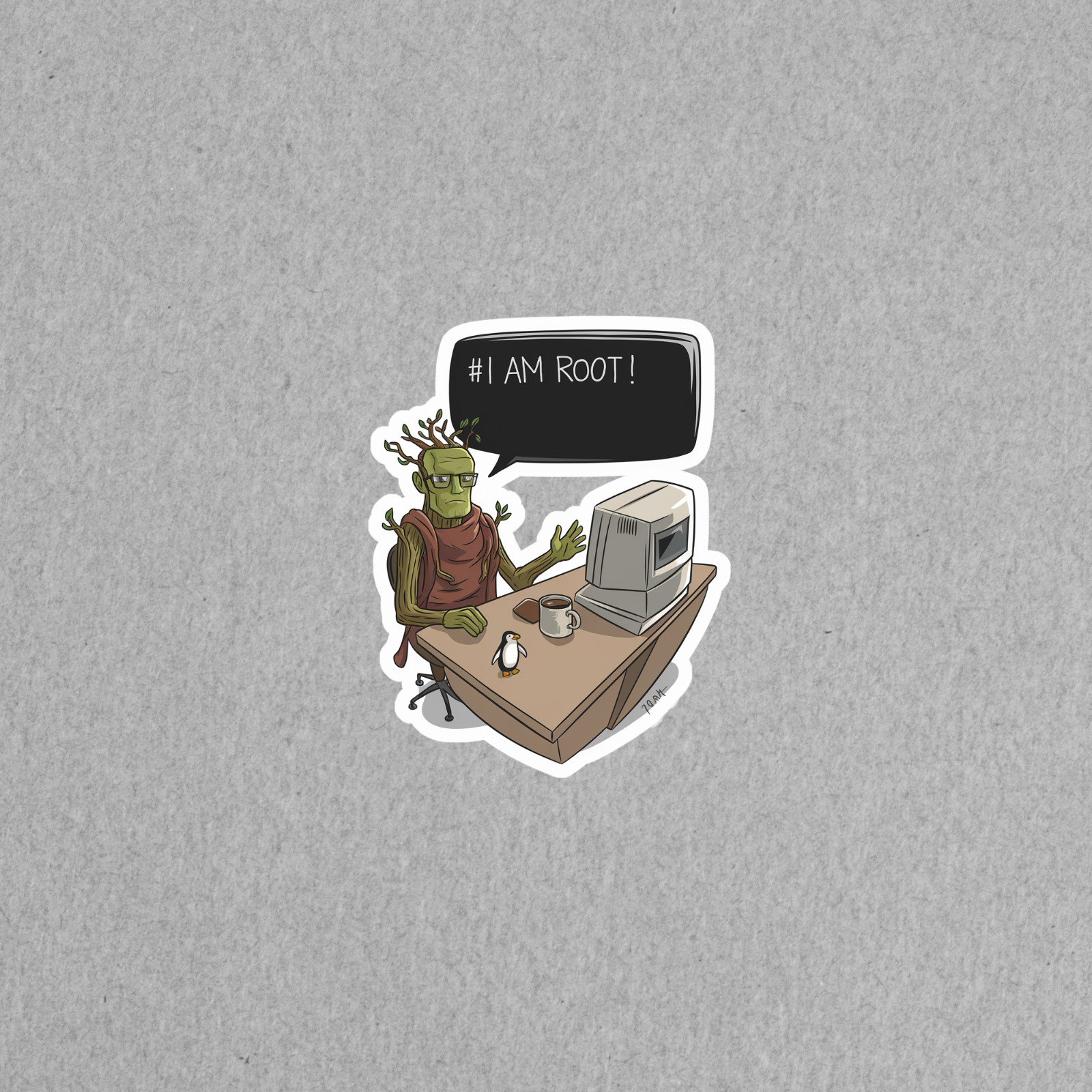 I Am Root Groot Programmer Sticker – Linux Coding Decal #4887