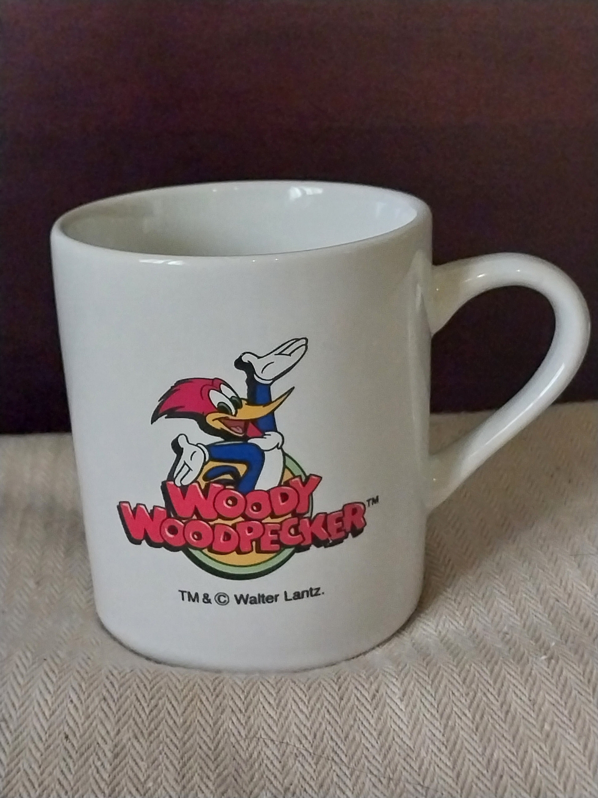 RARE: 7.5" Olive Oly Porcelain Tray + Woody Woodpecker Mug; Vintage New