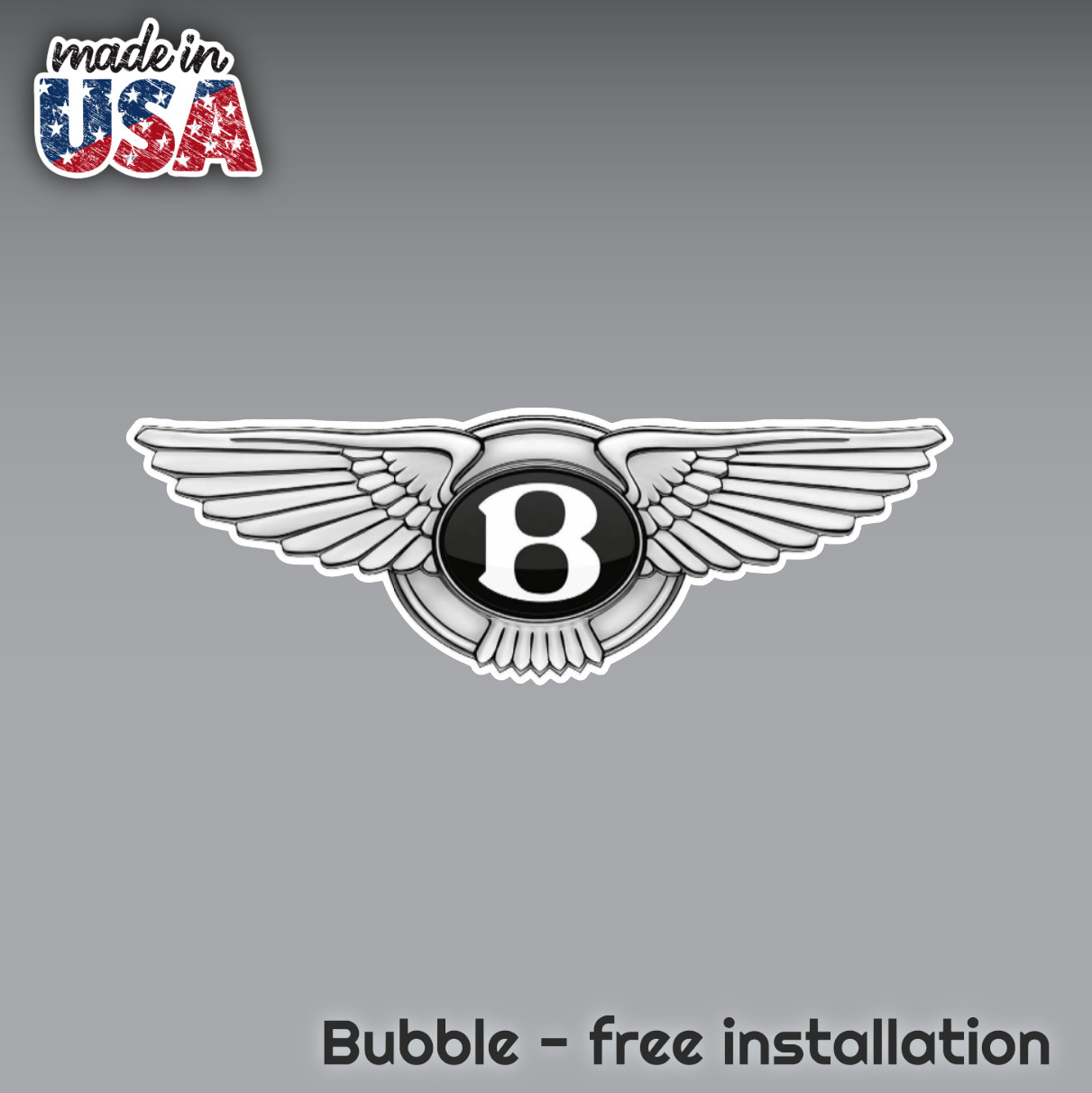 BENTLEY LOGO EMBLEM DECAL STICKER 3M USA MADE TRUCK VEHICLE WINDOW WALL CAR