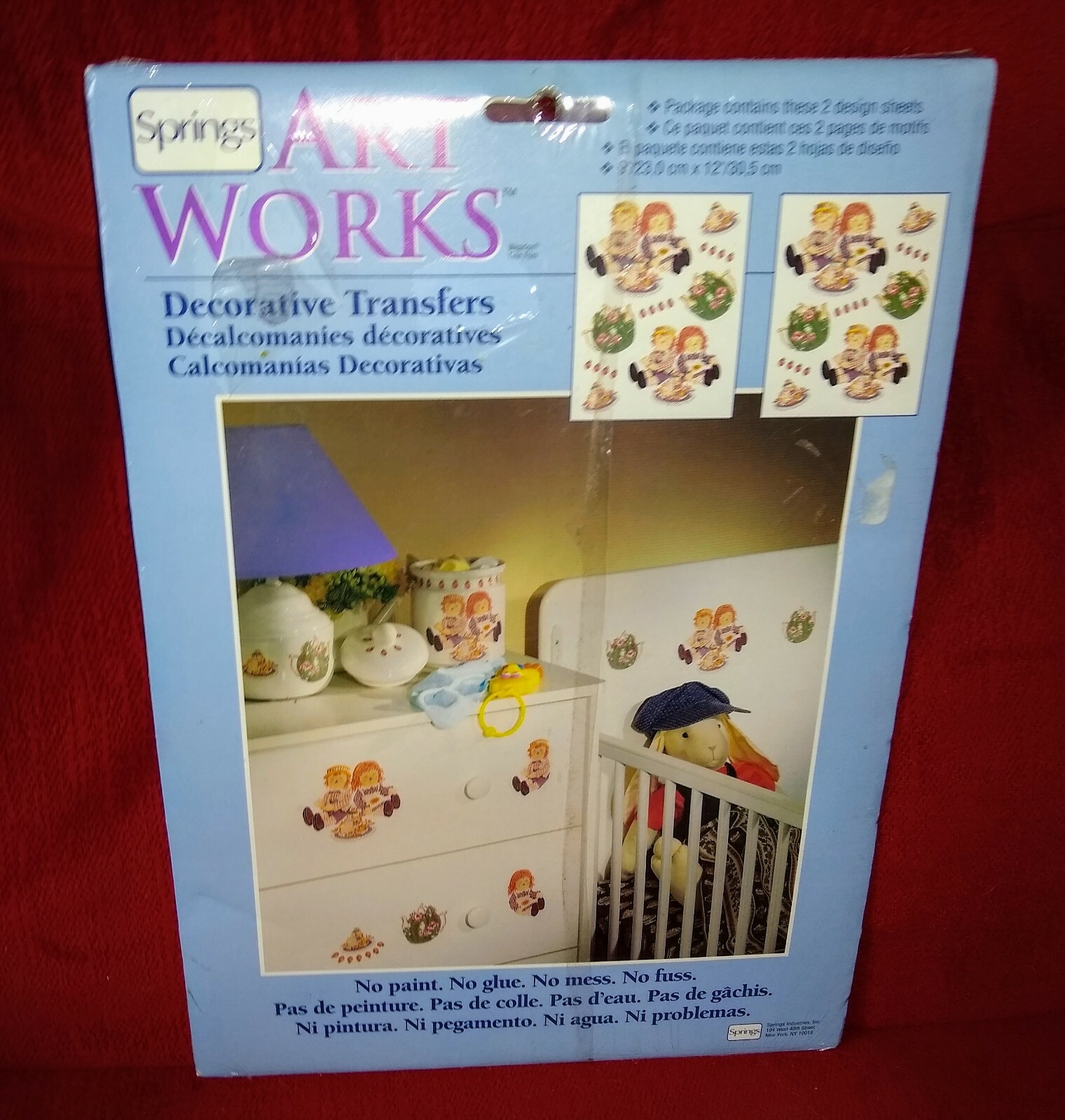 Springs Art Works Raggedy Ann & Andy Sweet Cakes Decorative Transfers 77669 NEW