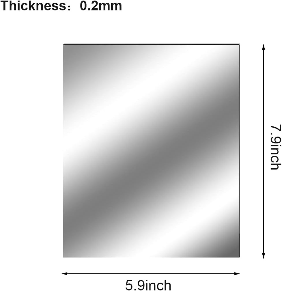 Fantasyon 10 Pieces Flexible Mirror Sheets, Self Adhesive Decorative Plastic Mir