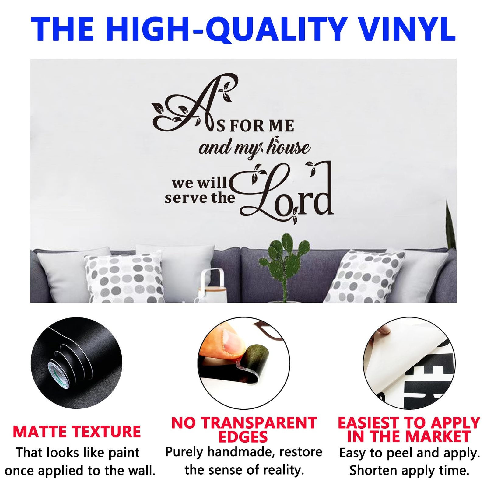 Bible Verse Wall Stickers for Bedroom: Christian Quotes Inspirational Positiv…