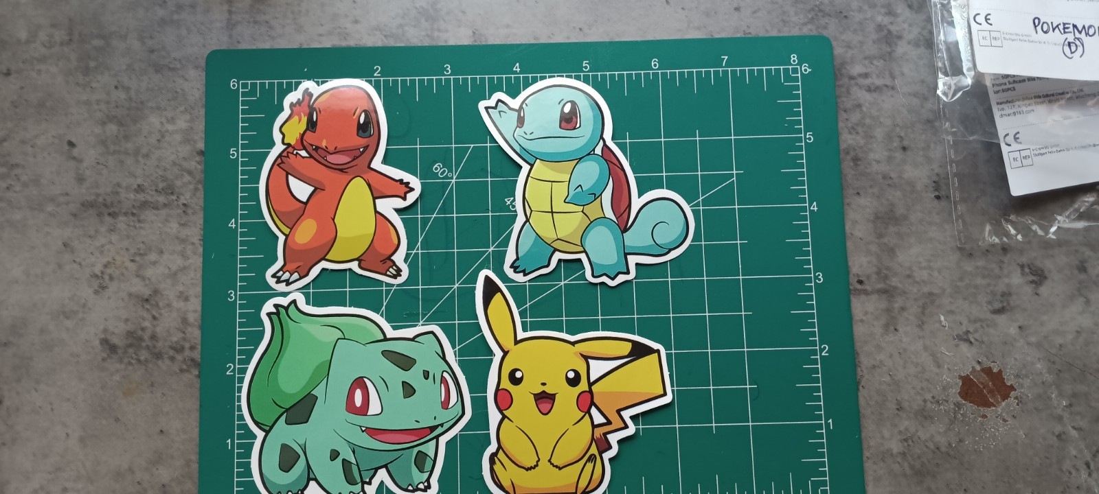 Pokémon VYNIL DIE-CUT STICKER LOT Of 4