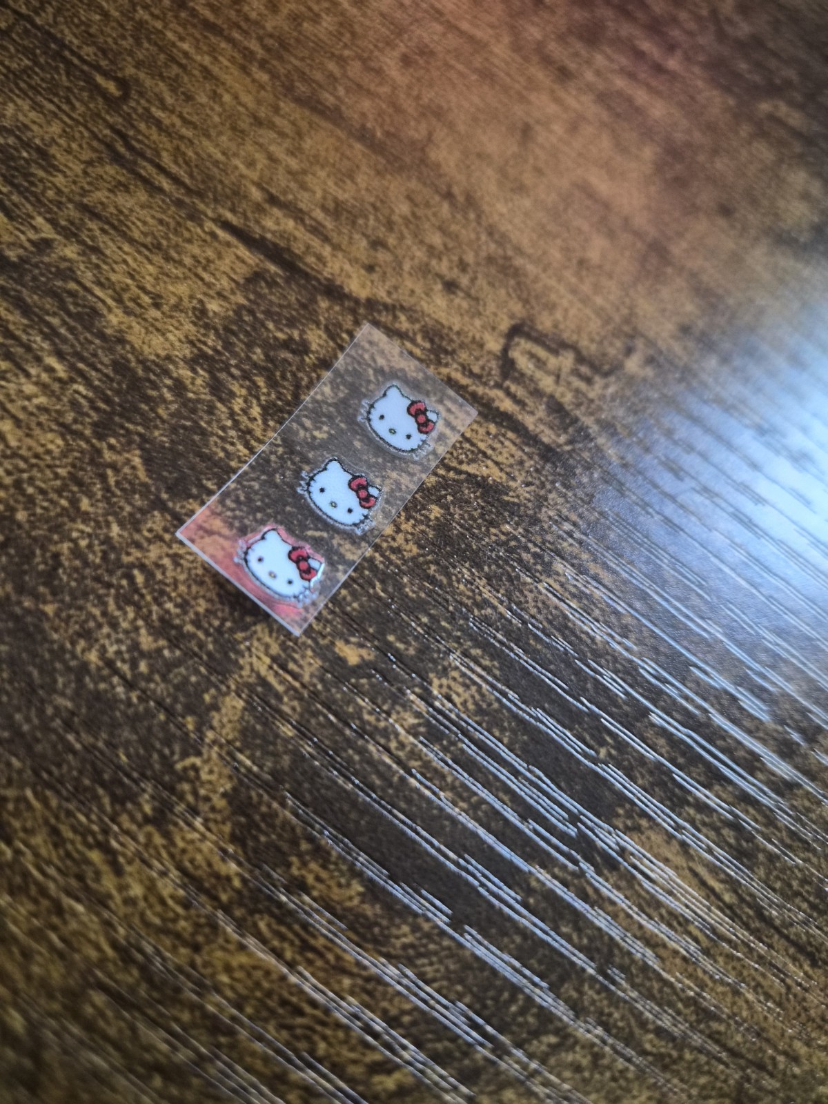 3 Pc. Hello Kitty Logo For Glasses High Quality UV DTF Raised Decal
