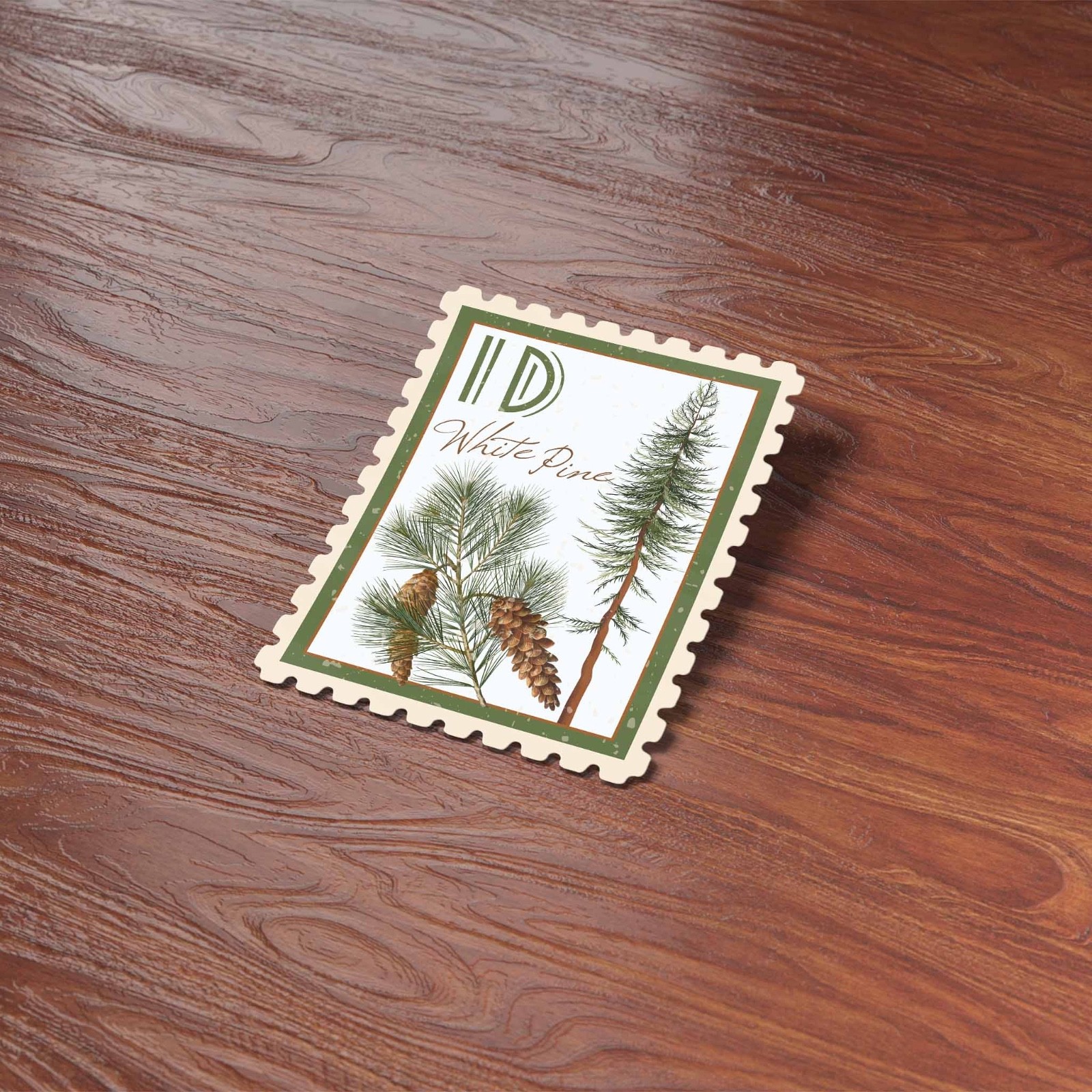Idaho State Tree White Pine Sticker- ID Vintage Stamp Decal