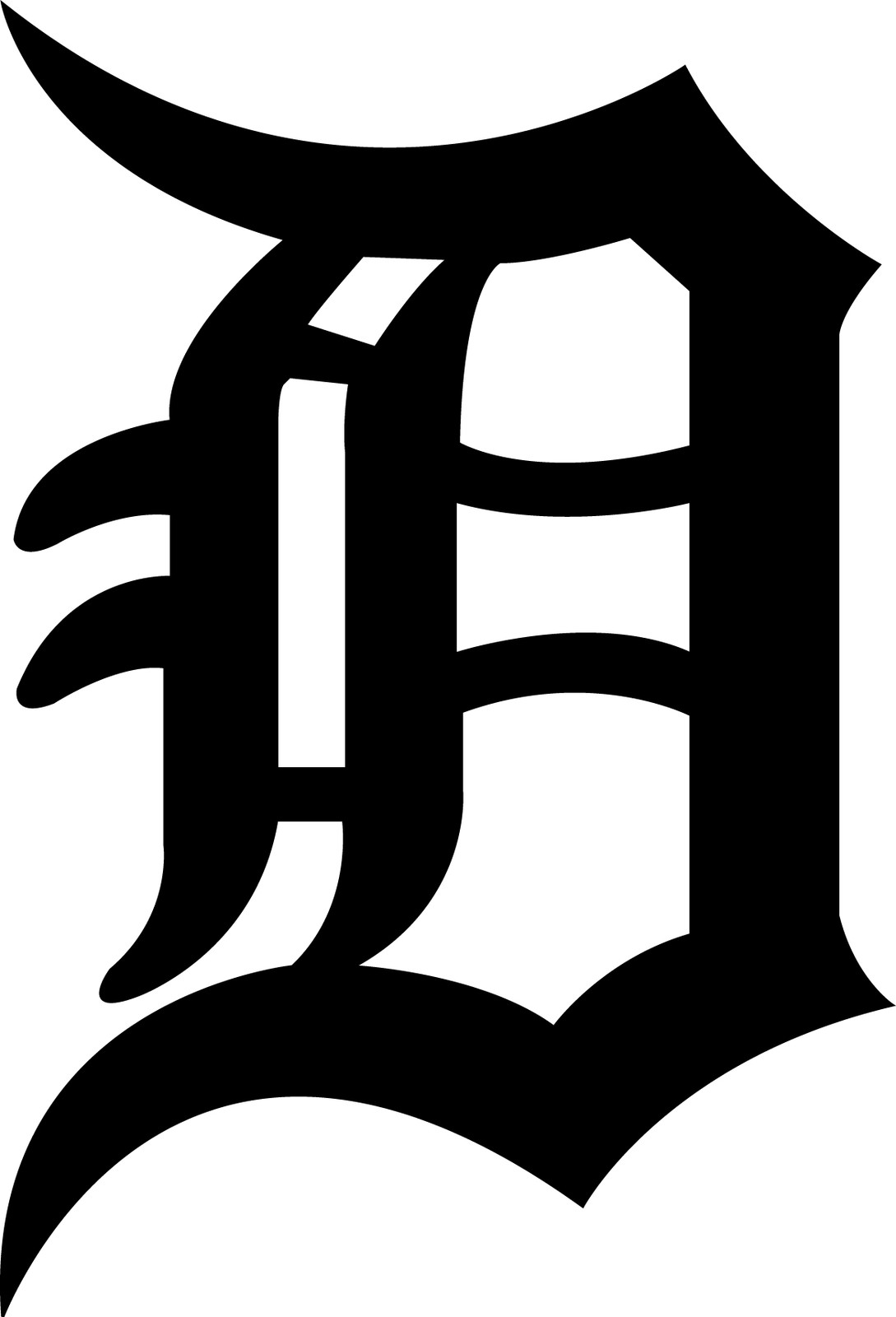 Detroit Tigers Old English D – Vinyl Decals Various Colors & Sizes!