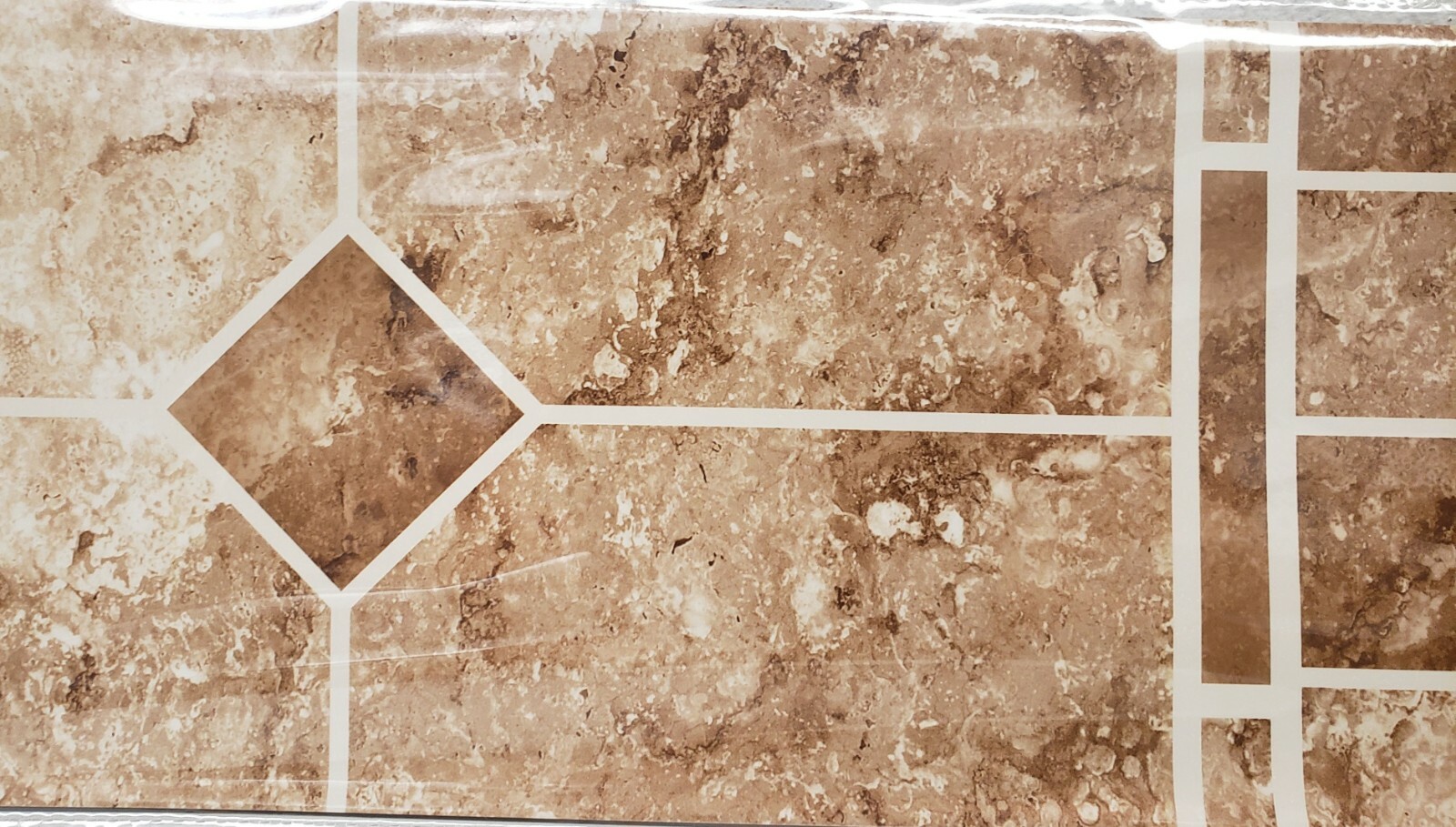 Kitchen Stove Backsplash Sticker / Wall Decal (30"x18") BROWN TILES #4, GR