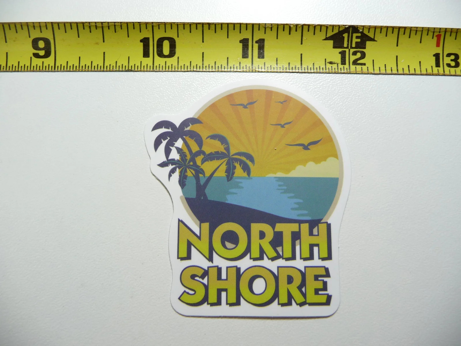NORTH SHORE HAWAII BEACH SMALL STICKER DECAL MINI TINY TRAVEL POSTER TOURISM