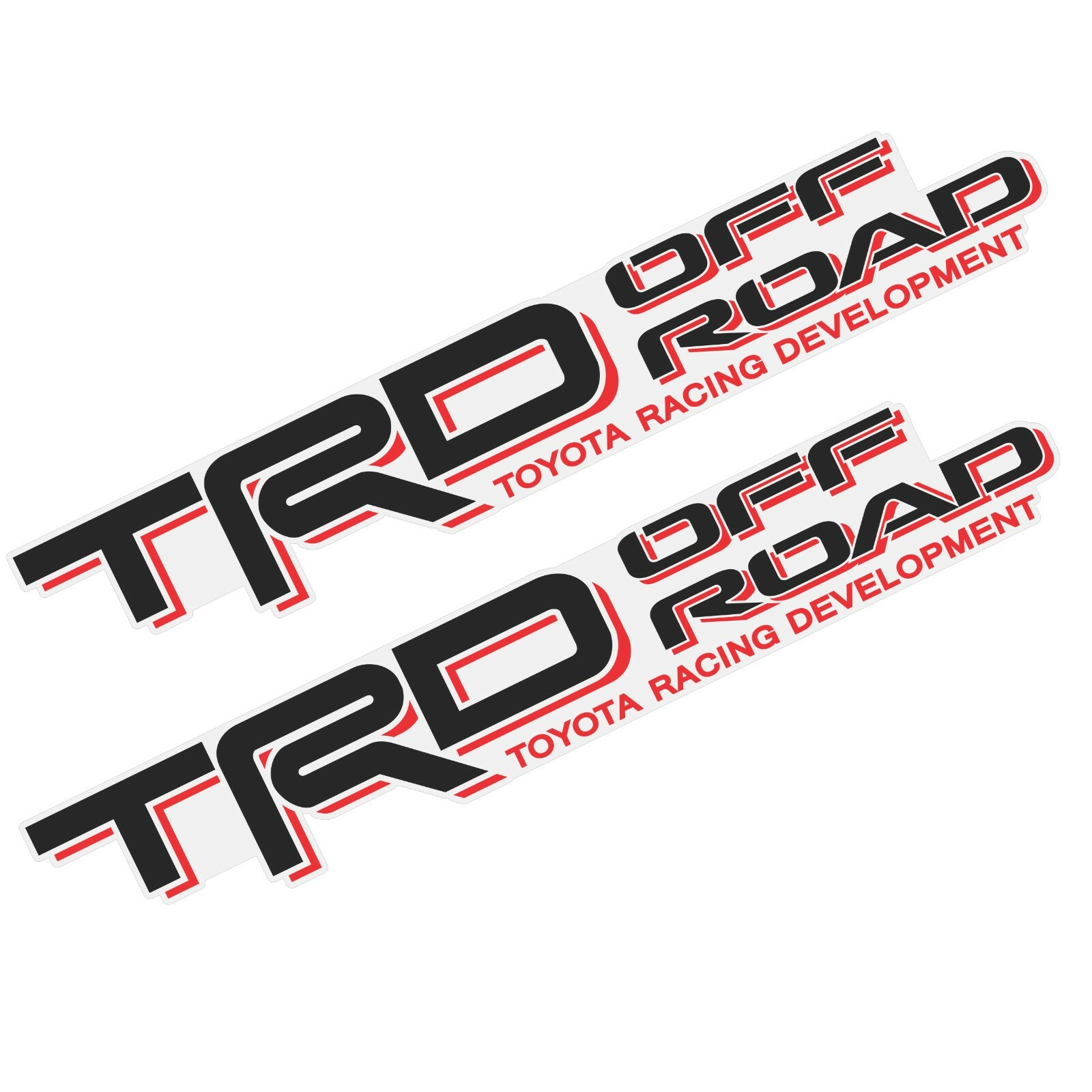 TRD OFF ROAD TOYOTA RACING DEVELOPMENT Truck Decal Set of 2 Clear Vinyl Sticker