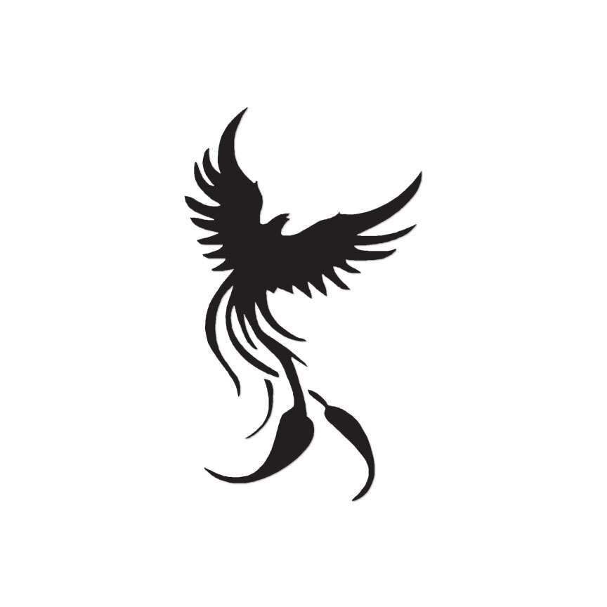 Phoenix Bird Art – Vinyl Decal Sticker – Multiple Color & Sizes – ebn629